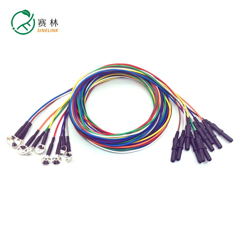 Reusable jete pi ajan 10mm EEG tas elektwòd